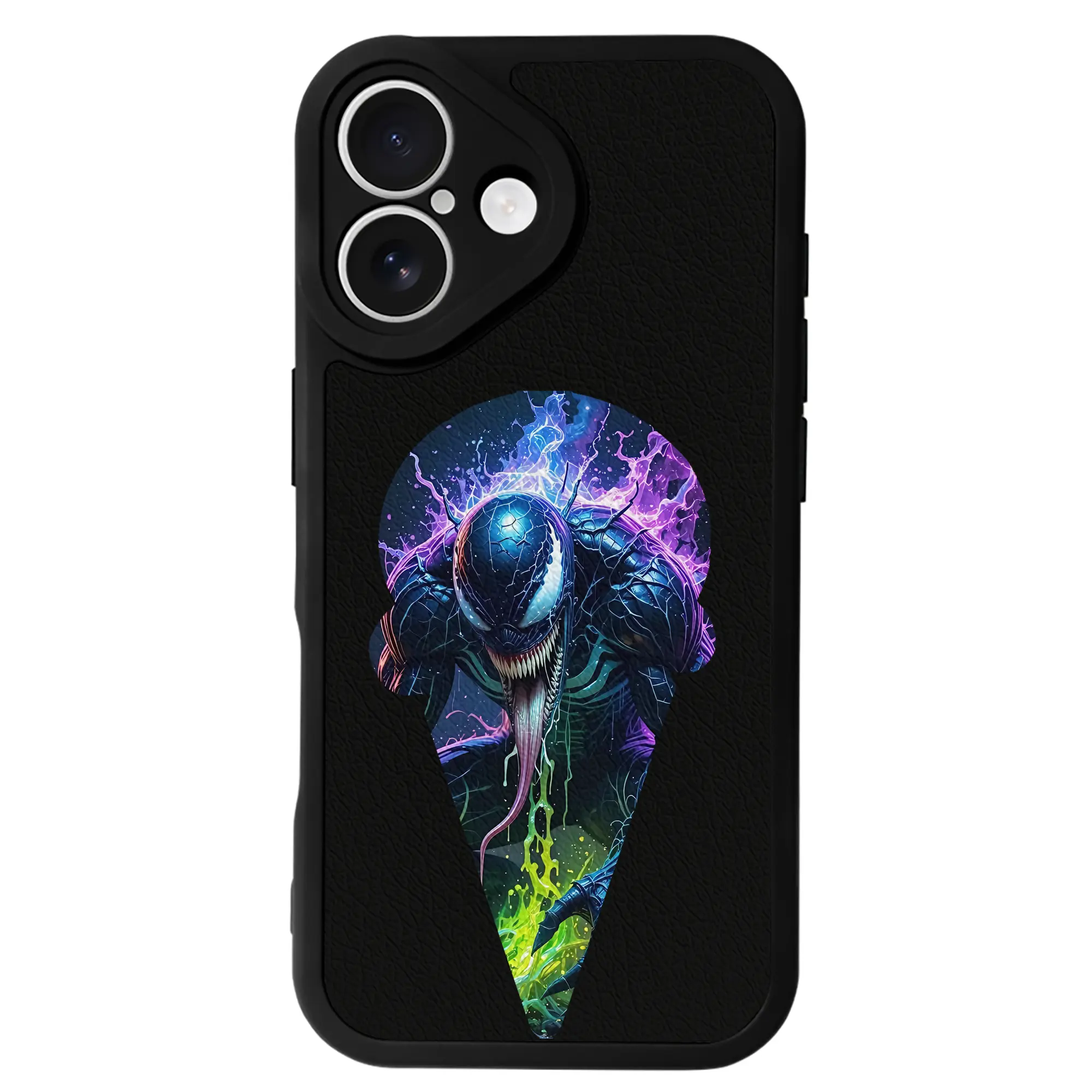 ヴェノム グッズ,ヴェノム - IPhone 16シリーズ対応 ・ シリコンスマホケース ・ レザー調 ・ 高精度フィット ・ 耐衝撃 ・ ワイヤレス充電対応 ・ 精密カット